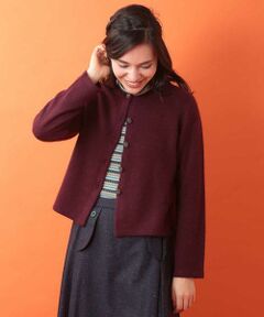 Jocomomola / ホコモモラ カーディガン・ボレロ | 刺繍くるみボタンカーディガン