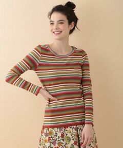 Jocomomola / ホコモモラ カットソー | テレコマルチボーダーカットソー