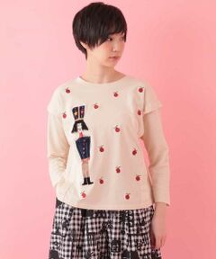 Jocomomola / ホコモモラ カットソー | 王様のりんご　刺繍カットソー