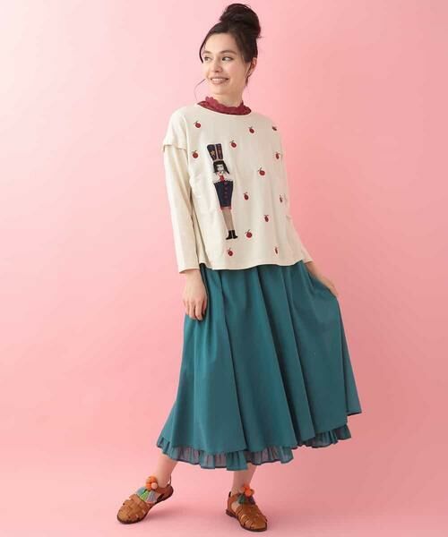 Jocomomola / ホコモモラ カットソー | 王様のりんご　刺繍カットソー | 詳細11