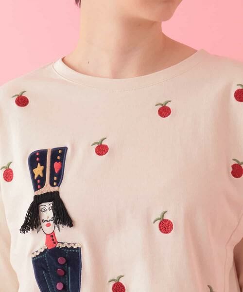 Jocomomola / ホコモモラ カットソー | 王様のりんご　刺繍カットソー | 詳細3