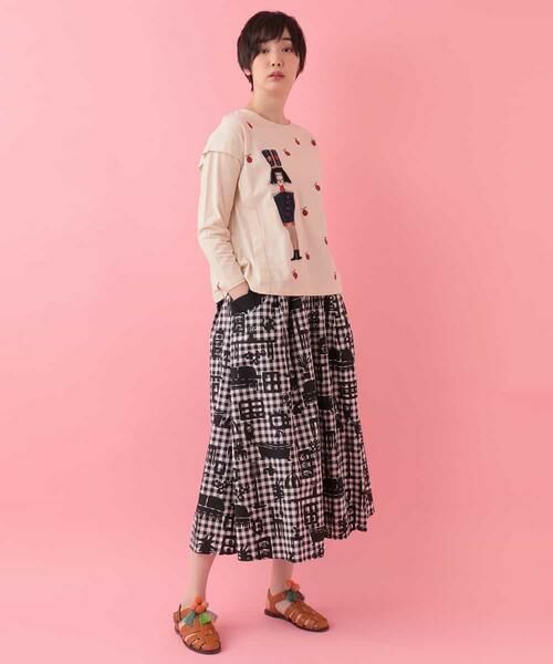 Jocomomola / ホコモモラ カットソー | 王様のりんご　刺繍カットソー | 詳細8