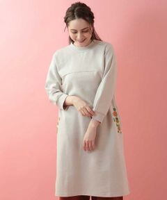 Jocomomola / ホコモモラ ロング・マキシ丈ワンピース | スウェット刺繍ワンピース