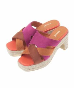 Jocomomola / ホコモモラ サンダル | ジュート配色デザインサンダル