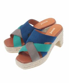 Jocomomola / ホコモモラ サンダル | ジュート配色デザインサンダル