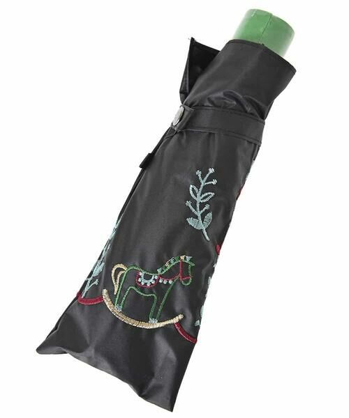 Jocomomola / ホコモモラ 傘 | 【晴雨兼用】木馬モチーフ刺繍折りたたみ傘 | 詳細1