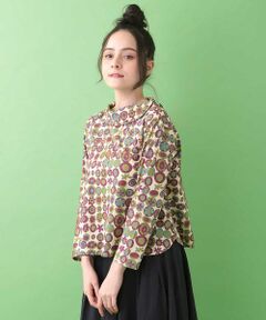 Jocomomola / ホコモモラ カットソー | ボールフラワープリント　ロールネックカットソー