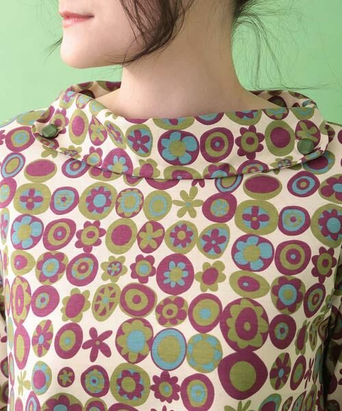 Jocomomola / ホコモモラ カットソー | ボールフラワープリント　ロールネックカットソー | 詳細3
