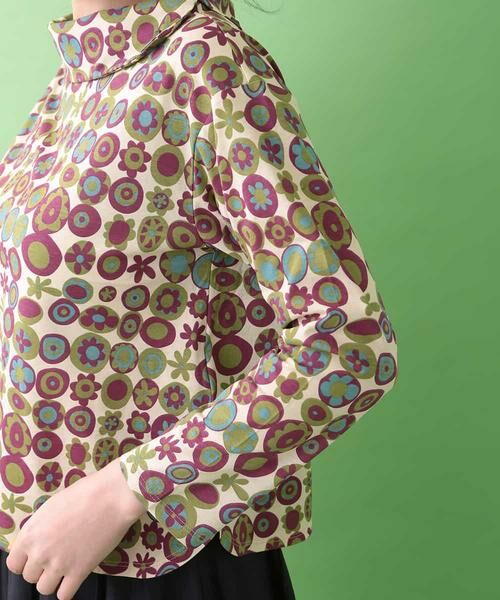 Jocomomola / ホコモモラ カットソー | ボールフラワープリント　ロールネックカットソー | 詳細4