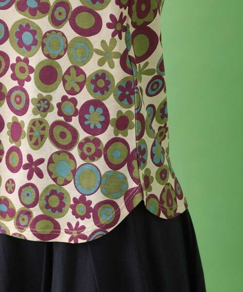 Jocomomola / ホコモモラ カットソー | ボールフラワープリント　ロールネックカットソー | 詳細5