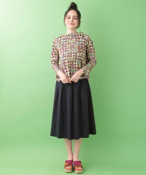 Jocomomola / ホコモモラ カットソー | ボールフラワープリント　ロールネックカットソー | 詳細7