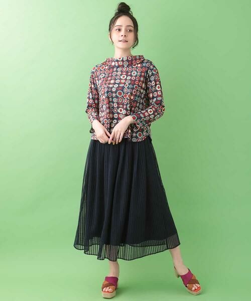 Jocomomola / ホコモモラ カットソー | ボールフラワープリント　ロールネックカットソー | 詳細8