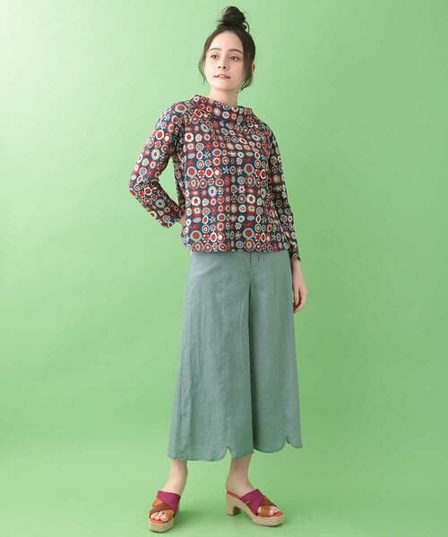 Jocomomola / ホコモモラ カットソー | ボールフラワープリント　ロールネックカットソー | 詳細9