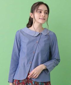 Jocomomola / ホコモモラ シャツ・ブラウス | バイカラ—シャンブレーブラウス