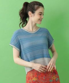 Jocomomola / ホコモモラ ニット・セーター | ZIG ZAG ラメボーダーニットプルオーバー