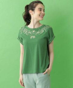 Jocomomola / ホコモモラ カットソー | Mar 海中モチーフポイント刺繍カットソー