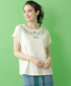 Jocomomola / ホコモモラ カットソー | Mar 海中モチーフポイント刺繍カットソー