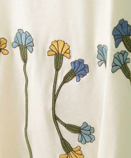 Jocomomola / ホコモモラ カットソー | Acanthus emb フラワー刺繍Tシャツ | 詳細6