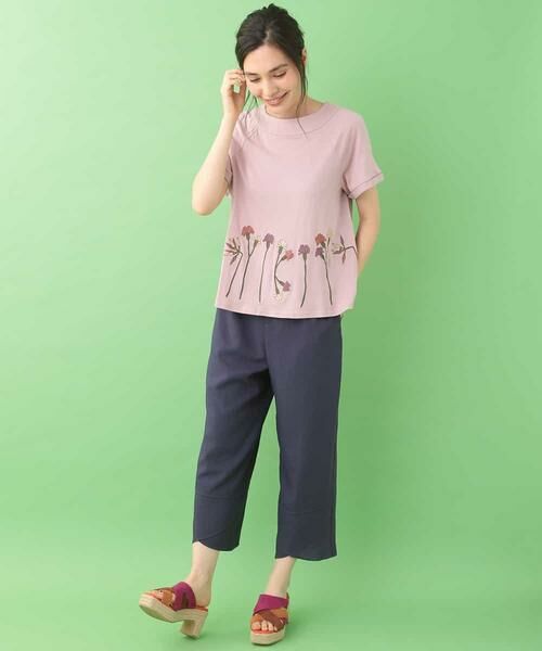 Jocomomola / ホコモモラ カットソー | Acanthus emb フラワー刺繍Tシャツ | 詳細9