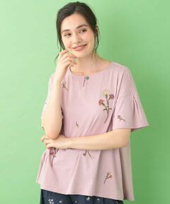 Jocomomola / ホコモモラ カットソー | Acanthus フラワー刺繍カットソー