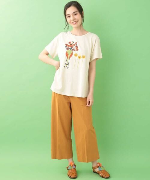 Jocomomola / ホコモモラ カットソー | agradable  とりプリントTシャツ | 詳細7