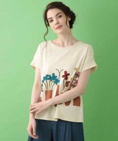 Jocomomola / ホコモモラ カットソー | Serenidad 花瓶モチーフプリントTシャツ