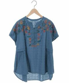 Jocomomola / ホコモモラ シャツ・ブラウス | Gladiolo グラジオラス刺繍ブラウス