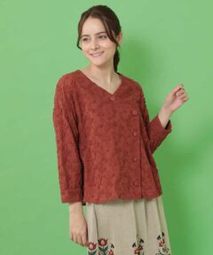 Jocomomola / ホコモモラ シャツ・ブラウス | Flores flotantes アシンメトリーブラウス