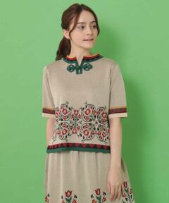 Jocomomola / ホコモモラ ニット・セーター | Azulejo チャイナニットプルオーバー