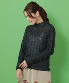 Jocomomola / ホコモモラ カットソー | Edificios en Beijing　刺繍ジオメトリックプルオーバー