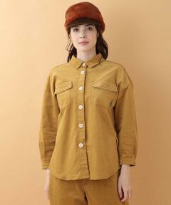 Jocomomola / ホコモモラ シャツ・ブラウス | コーデュロイ刺繍ブラウスジャケット