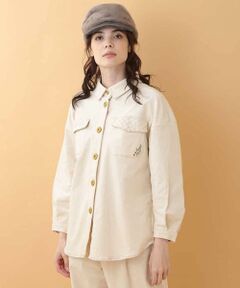 Jocomomola / ホコモモラ シャツ・ブラウス | コーデュロイ刺繍ブラウスジャケット