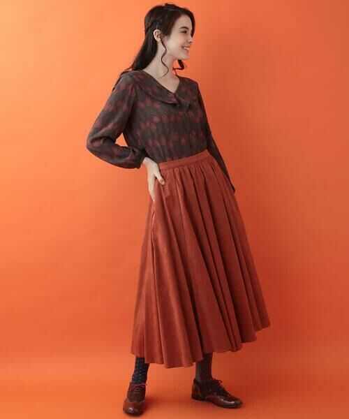 Jocomomola / ホコモモラ シャツ・ブラウス | フラワープリントプリーツブラウス | 詳細10