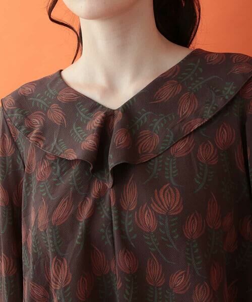 Jocomomola / ホコモモラ シャツ・ブラウス | フラワープリントプリーツブラウス | 詳細3