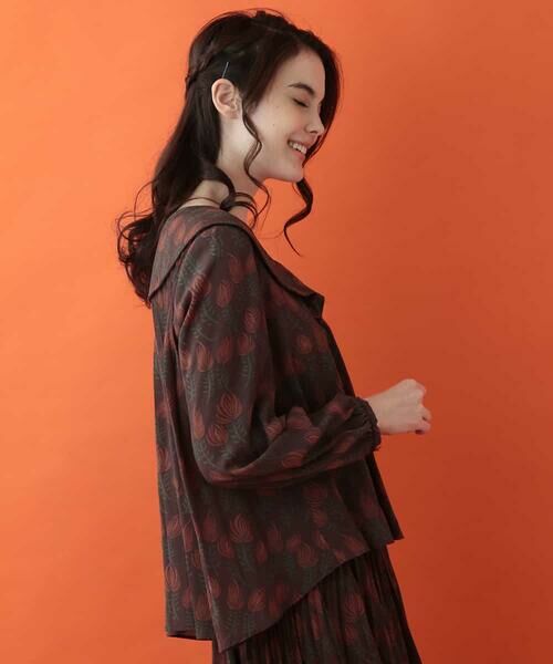 Jocomomola / ホコモモラ シャツ・ブラウス | フラワープリントプリーツブラウス | 詳細7