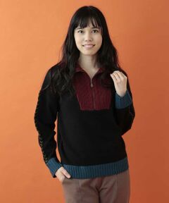 Jocomomola / ホコモモラ ニット・セーター | Color Bloque 配色ニットプルオーバー