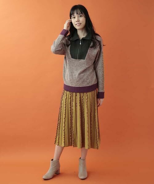 Jocomomola / ホコモモラ ニット・セーター | Color Bloque 配色ニットプルオーバー | 詳細9