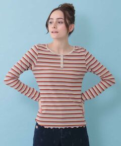 Jocomomola / ホコモモラ カットソー | マルチボーダーカットソー