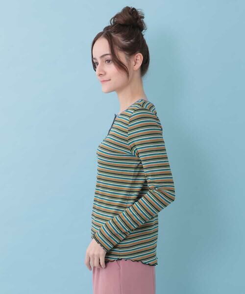 Jocomomola / ホコモモラ カットソー | マルチボーダーカットソー | 詳細1