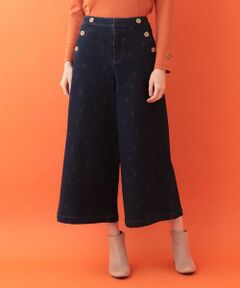 Jocomomola / ホコモモラ その他パンツ | フラワーデニムワイドパンツ