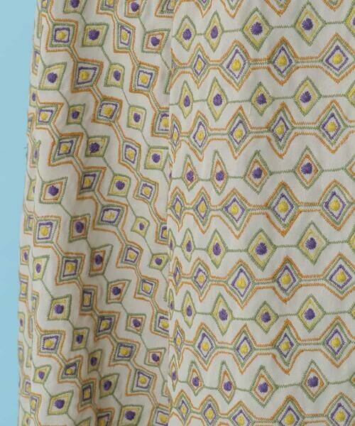 Jocomomola / ホコモモラ ミニ・ひざ丈スカート | Tumbona 幾何学刺繍フレアスカート | 詳細6