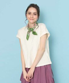 Jocomomola / ホコモモラ カットソー | Festival フラワー刺繍カットソー（スカーフ付き）