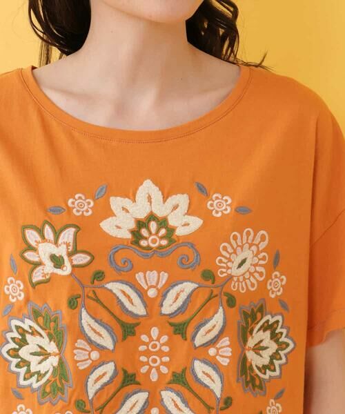 Jocomomola / ホコモモラ カットソー | Chiringuito フラワー刺繍Tシャツ | 詳細3