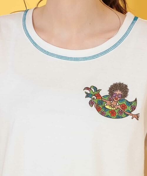 Jocomomola / ホコモモラ カットソー | Un Rayo de sol ポイント刺繍Tシャツ | 詳細3