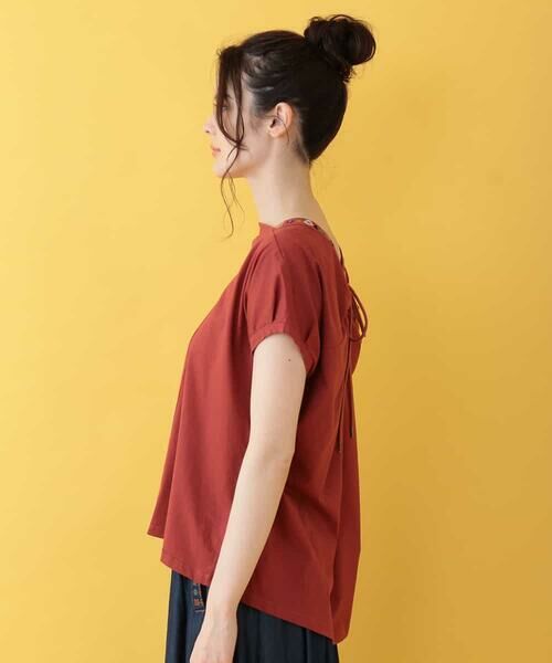 Jocomomola / ホコモモラ カットソー | Reflejo スクエアネック刺繍カットソー | 詳細1