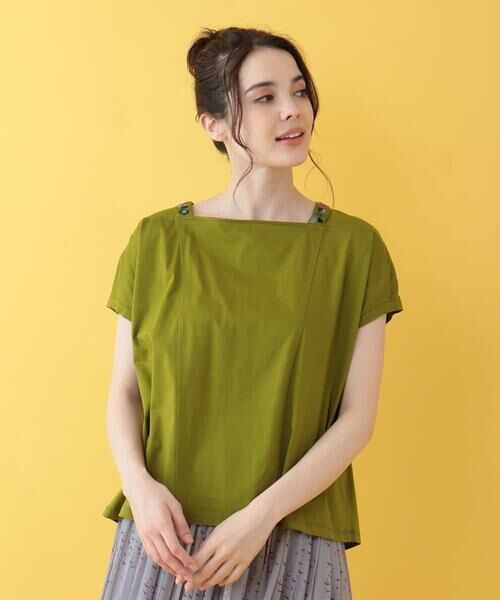 Jocomomola / ホコモモラ カットソー | Reflejo スクエアネック刺繍カットソー | 詳細12