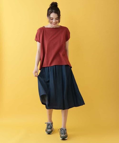 Jocomomola / ホコモモラ カットソー | Reflejo スクエアネック刺繍カットソー | 詳細9