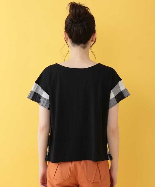 Jocomomola / ホコモモラ カットソー | 【2WAY】ビッグチェックブルーゼTシャツブラウス | 詳細2