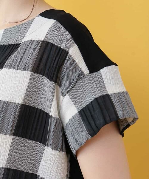 Jocomomola / ホコモモラ カットソー | 【2WAY】ビッグチェックブルーゼTシャツブラウス | 詳細5