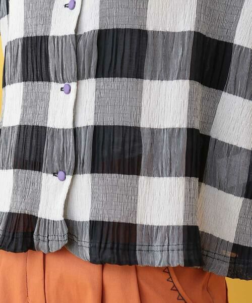 Jocomomola / ホコモモラ カットソー | 【2WAY】ビッグチェックブルーゼTシャツブラウス | 詳細6